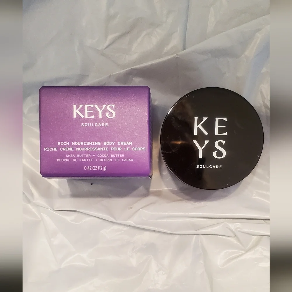 Keys Soulcare Rich Nourishing Body Cream Shea & Cocoa Butter NIB .42oz